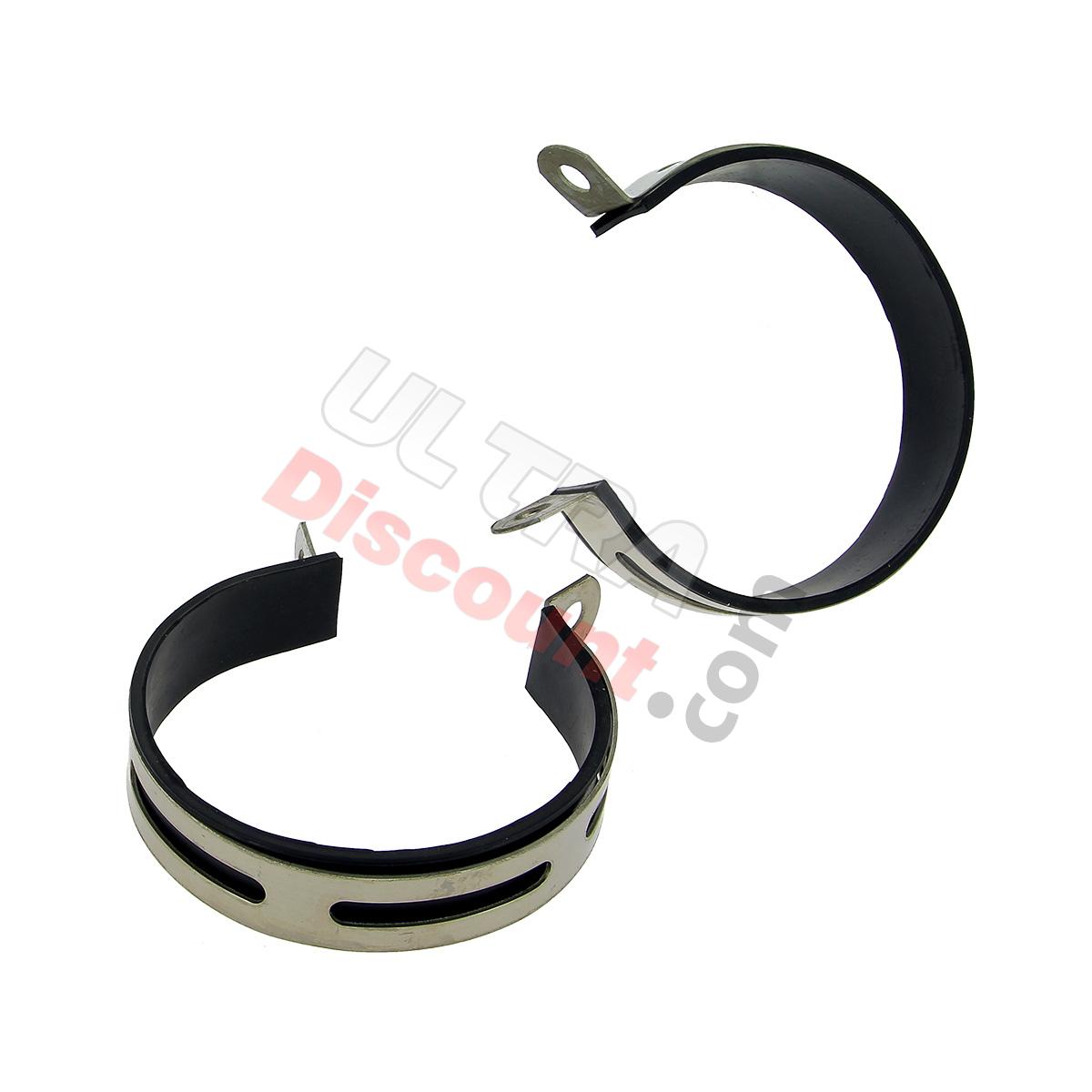 Paire de Colliers d'Échappement pour Scooter Baotian BT49QT-9 (Ø:101mm), Pieces Baotian BT49QT-9