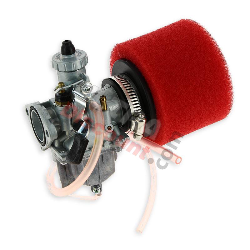 Carburateur dirt bike Mikuni de 26mm + filtre Rouge, Pieces Dirt Bike Carburateur dirt bike Mikuni de 26mm + filtre Rouge, Pieces Dirt Bike