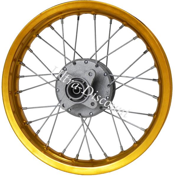 Jante dirt bike arrière 14'' (Or, type 5), Pieces Dirt Bike
