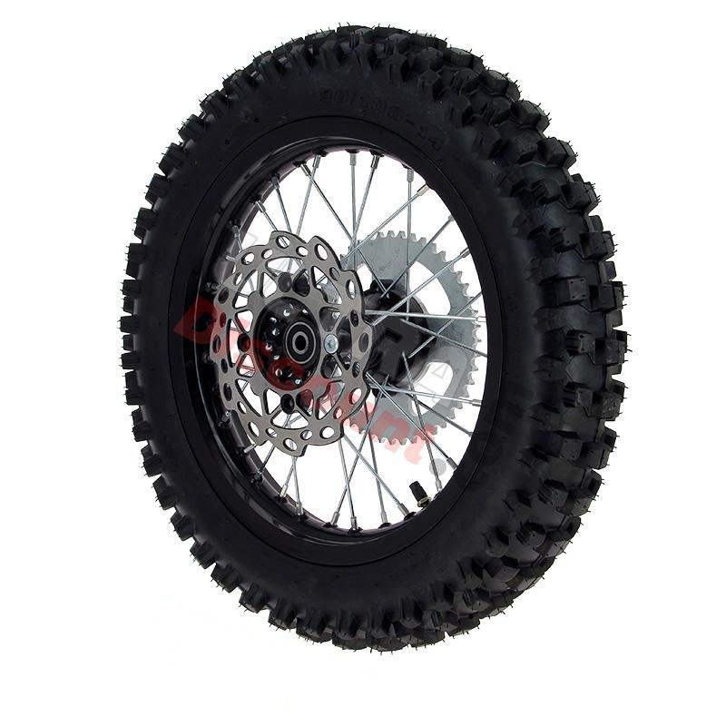 Roue Arrière Complète 14'' Noire pour Dirt Bike AGB30, Pieces Dirt Bike Roue Arrière Complète 14'' Noire pour Dirt Bike AGB30, Pieces Dirt Bike