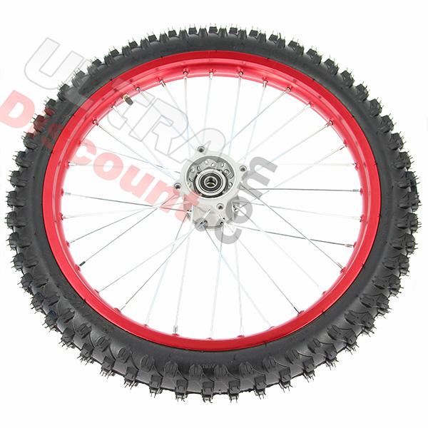 Roue Avant 19'' Rouge pour Dirt Bike AGB30, Pieces Dirt Bike