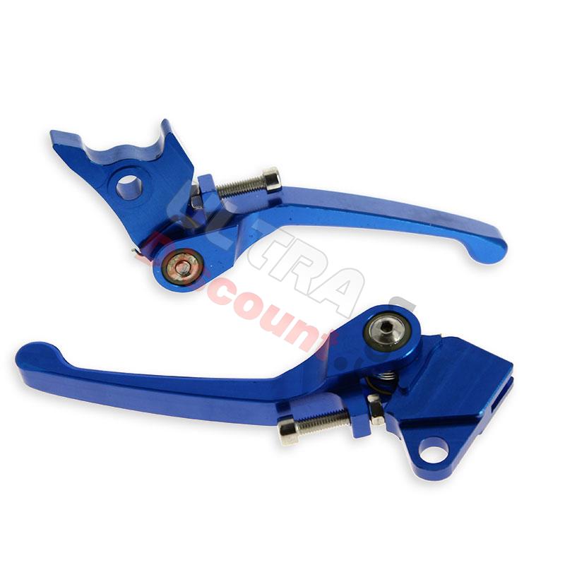 Paire de levier Dirt Bike en aluminium Bleu, Pieces Dirt Bike