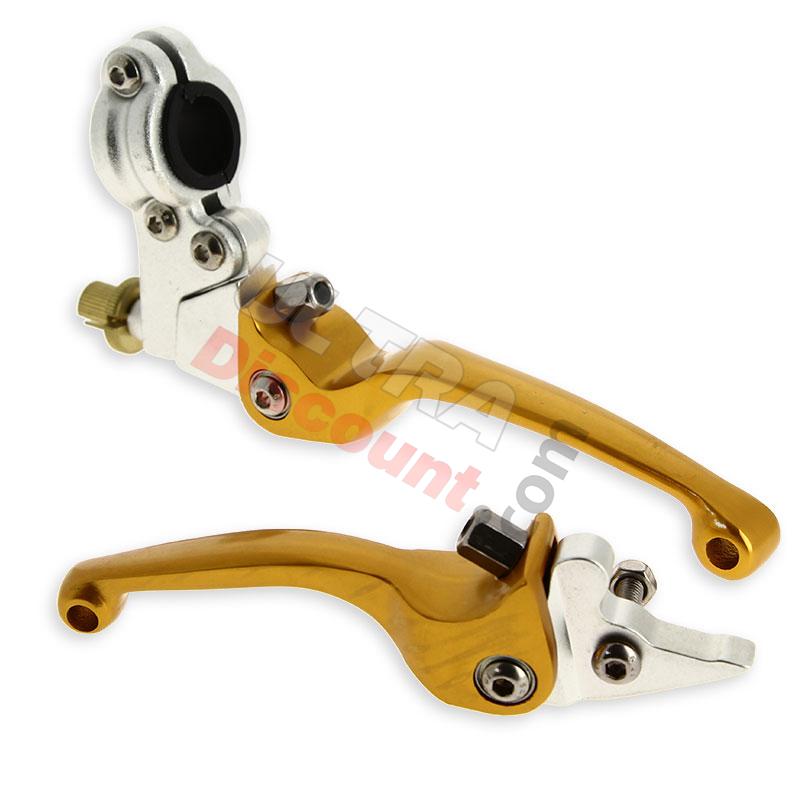 Paire de levier Dirt Bike en aluminium UD Racing ( Or ), Pieces Dirt Bike Paire de levier Dirt Bike en aluminium UD Racing ( Or ), Pieces Dirt Bike