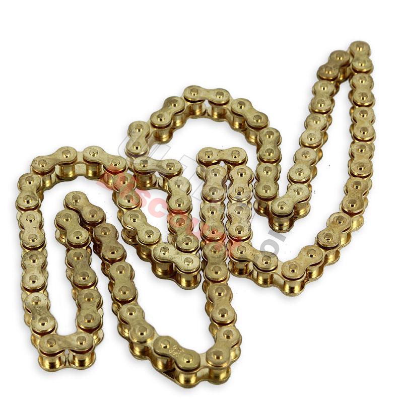 Chaine OR pour Dirt bike de 48 maillons (Pas : 420), Pieces Dirt Bike Chaine OR pour Dirt bike de 48 maillons (Pas : 420), Pieces Dirt Bike