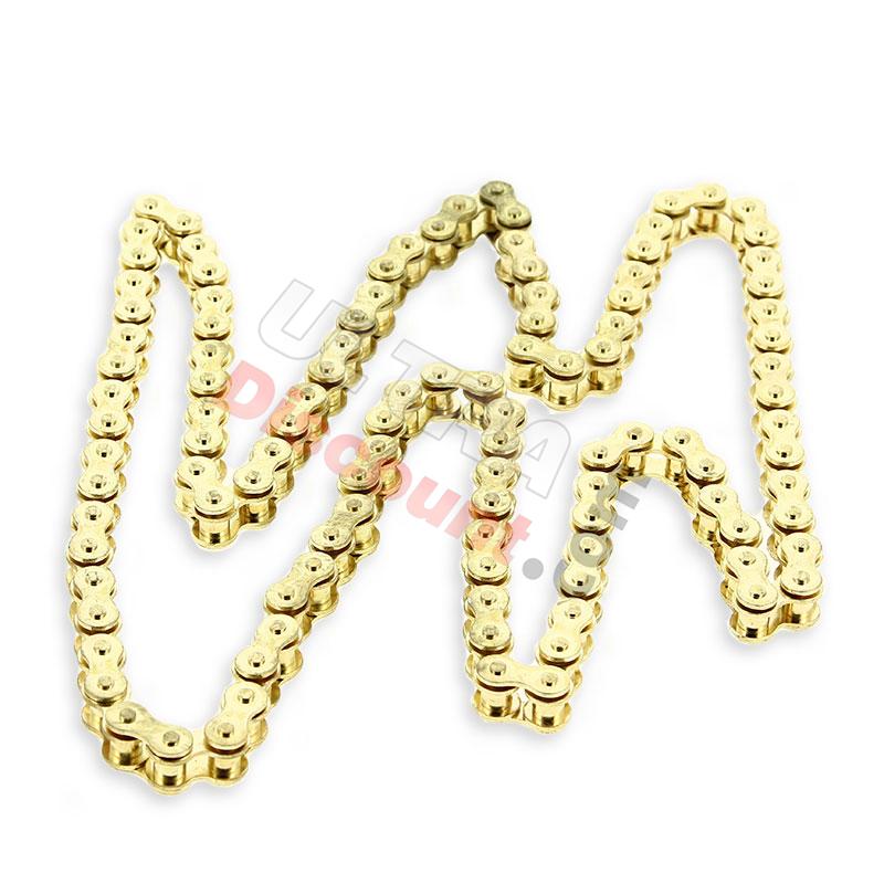 Chaine OR pour Dirt bike de 55 maillons (Pas : 420), Pieces Dirt Bike Chaine OR pour Dirt bike de 55 maillons (Pas : 420), Pieces Dirt Bike