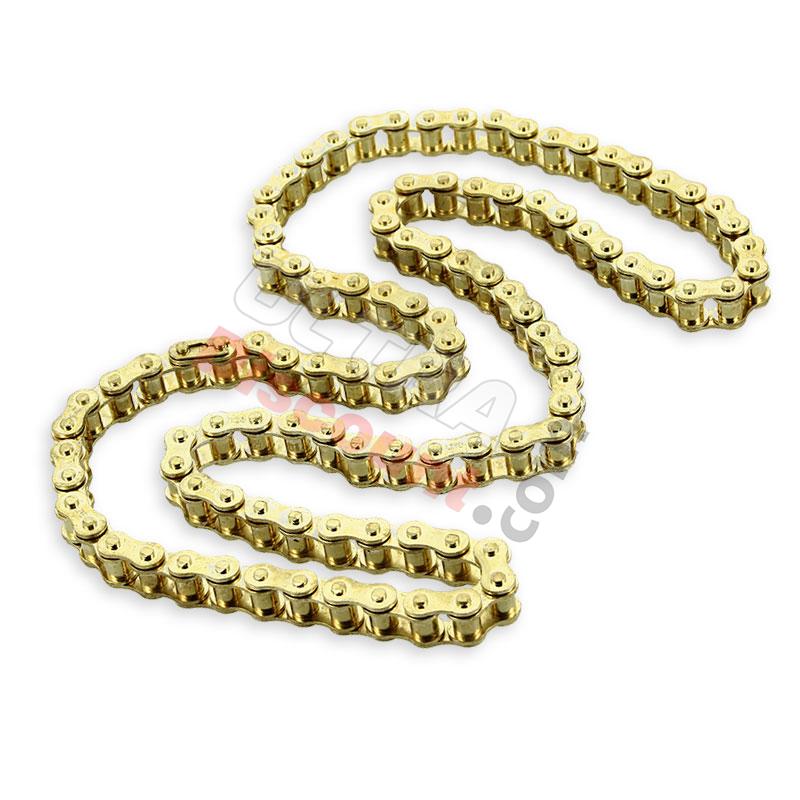 Chaine Or pour Dirt bike de 51 maillons (pas : 428), Pieces Dirt Bike Chaine Or pour Dirt bike de 51 maillons (pas : 428), Pieces Dirt Bike