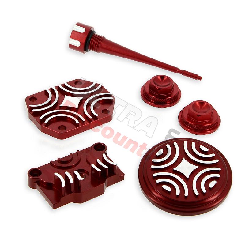 Kit Décoration Tuning pour Moteur de Dirt Bike (Rouge type 1), Pieces Dirt Bike