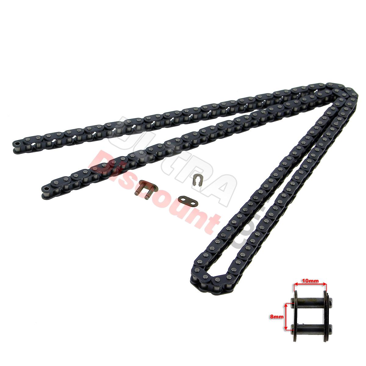 Chaine 68 Maillons RENFORCÉE Gros Pas TF8 pour Pocket Bike, Pièces Pocket Bike Chaine 68 Maillons RENFORCÉE Gros Pas TF8 pour Pocket Bike, Pièces Pocket Bike