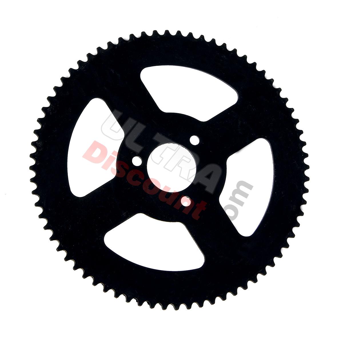 Couronne Renforcée 72 Dents 3 Trous pour Chaine Petit Pas de Pocket Bike 4 Branches, Pièces Pocket Bike