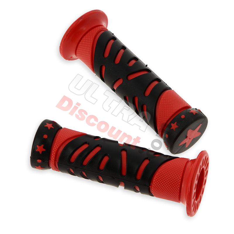 Poignée antidérapante Etoile Rouge-Noire Type 2 Shineray 250cc, Pièces Shineray 250 STXE