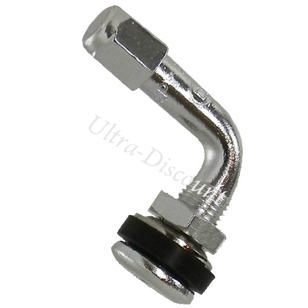 Valve coudée pour pneu Tubeless (chrome), Pièces Pocket Blata MT4 Valve coudée pour pneu Tubeless (chrome), Pièces Pocket Blata MT4