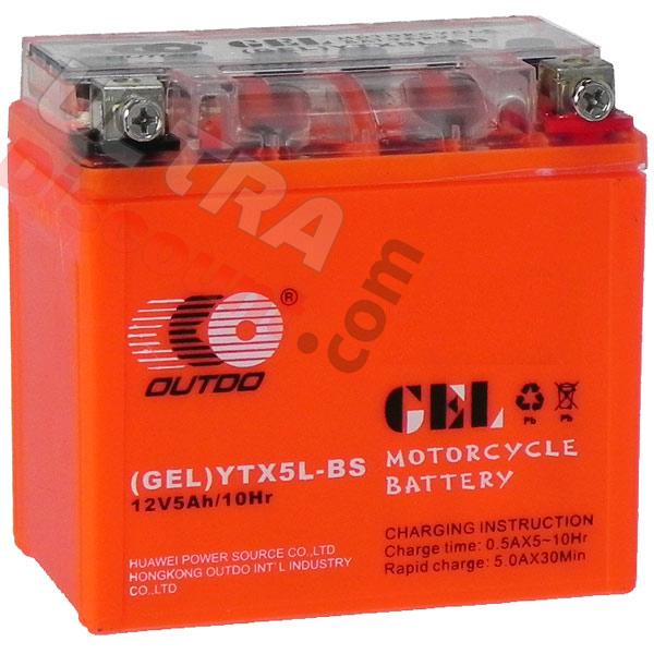 Batterie GEL pour Scooter Baotian BT49QT-7 (113x70x110), Pieces Baotian BT49QT-7