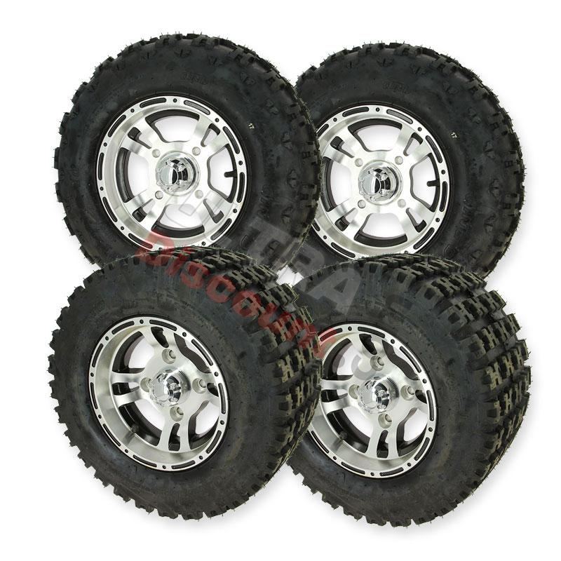 Lot de 4 Roues Complètes en Alu pour Quads Bashan 250cc BS250AS-43, Bashan 250cc BS250AS-43