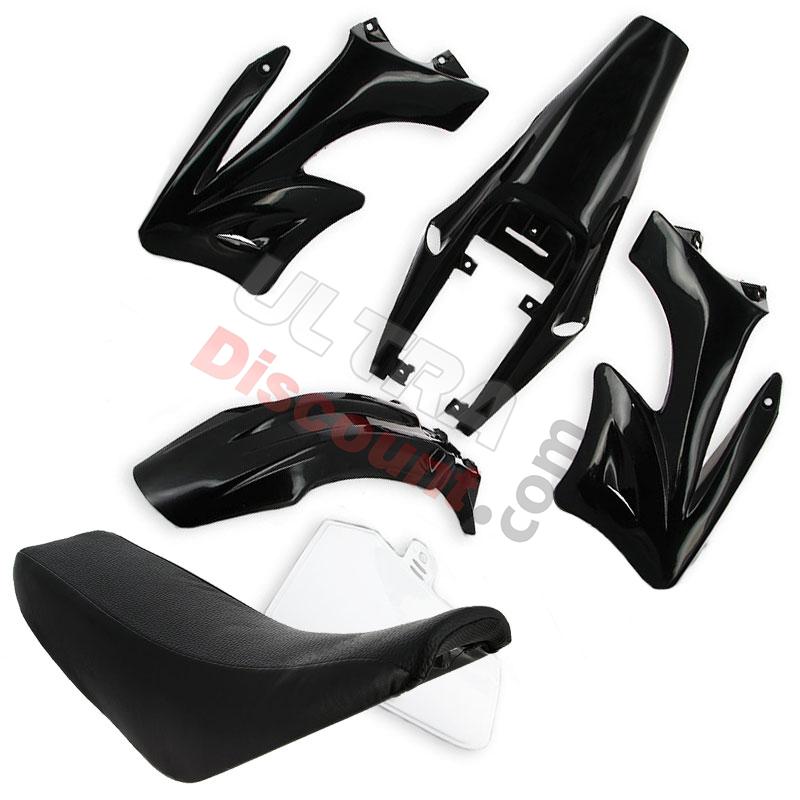 Carenage dirt bike Noir + selle type AGB27, Pieces Dirt Bike Carenage dirt bike Noir + selle type AGB27, Pieces Dirt Bike