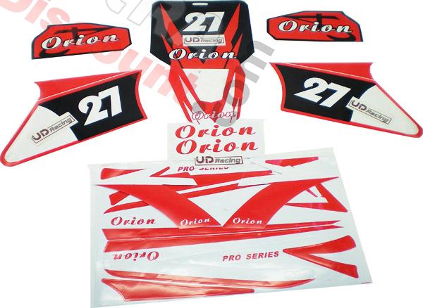 Kit Décoration Rouge pour Dirt Bike AGB27, Pieces Dirt Bike