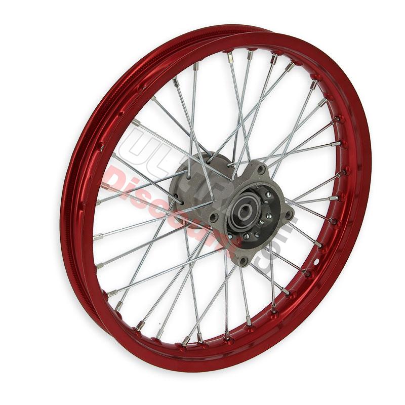 Jante avant 14'' Rouge pour dirt bike AGB30 (Ø12mm, type 4), Pieces Dirt Bike