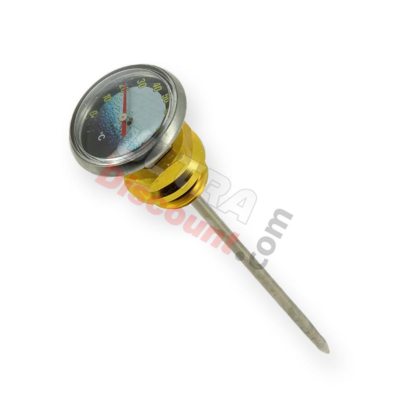 Jauge d'huile Tuning (or) + Thermomètre, Pieces Dirt Bike