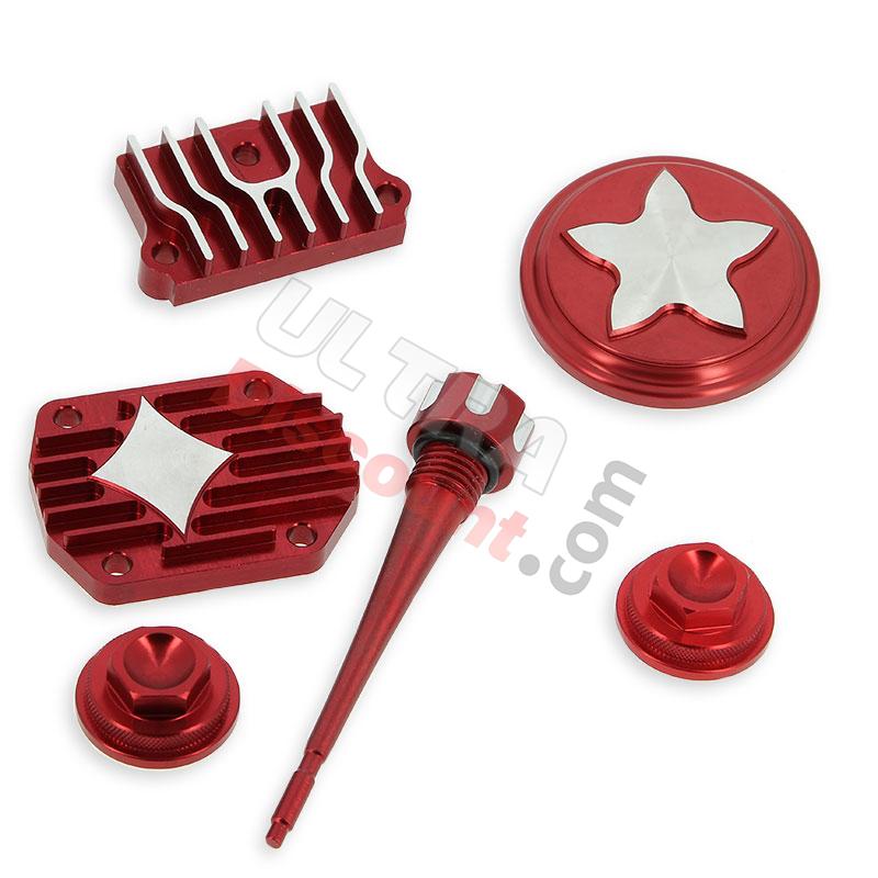 Kit Décoration Tuning pour Moteur de Dirt Bike (Rouge type 2), Pieces Dirt Bike