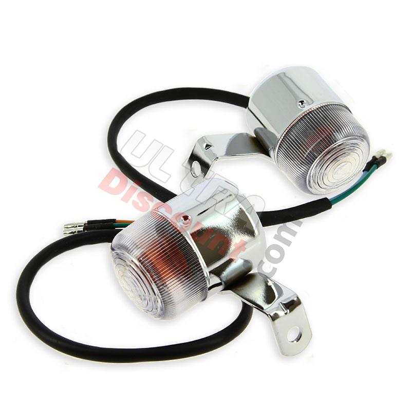 Clignotant Tuning Avant - Arrière Pbr 50cc et 125cc Blanc, Pièces PBR Skyteam ZB Honda