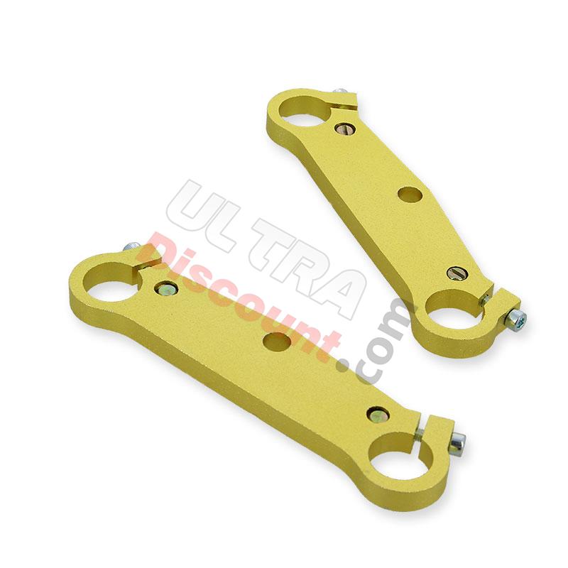 Paire de Té de fourche Tuning pour pocket bike Nitro ( OR ), Pieces Bike Nitro