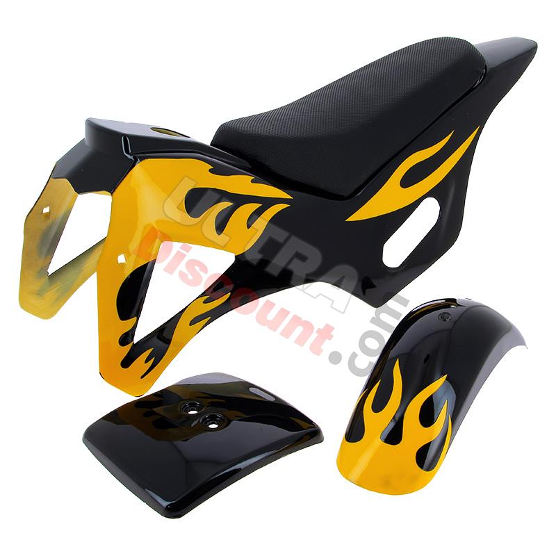 Carénage Noir-Jaune pour Pocket Cross (Type 1), Pièces Pocket Cross