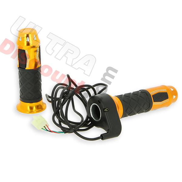 Kit poignées d'accélérateur Dorée électrique quad enfant, Pièces Quad électrique CRZ