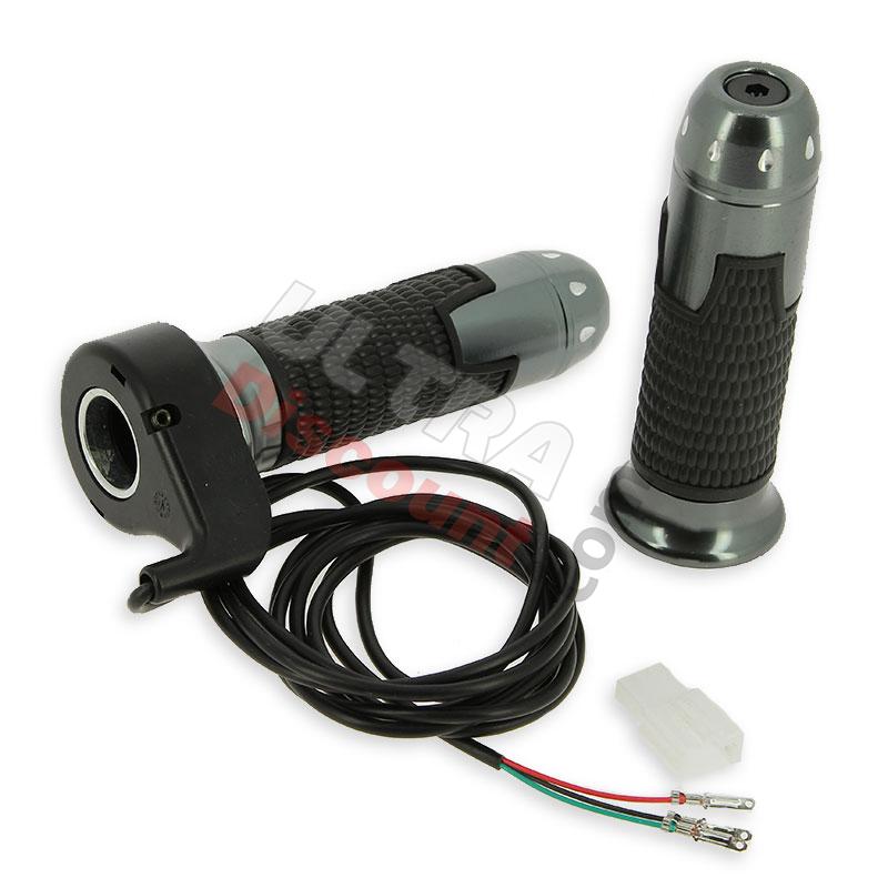 Kit poignées d'accélérateur Noire électrique quad enfant, Pièces Quad électrique CRZ