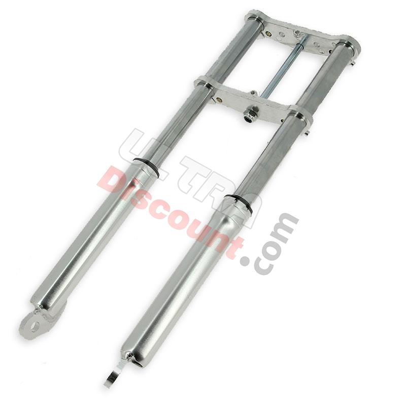 Fourche Pocket bike Supermotard argent, Pièces Pocket Supermotard