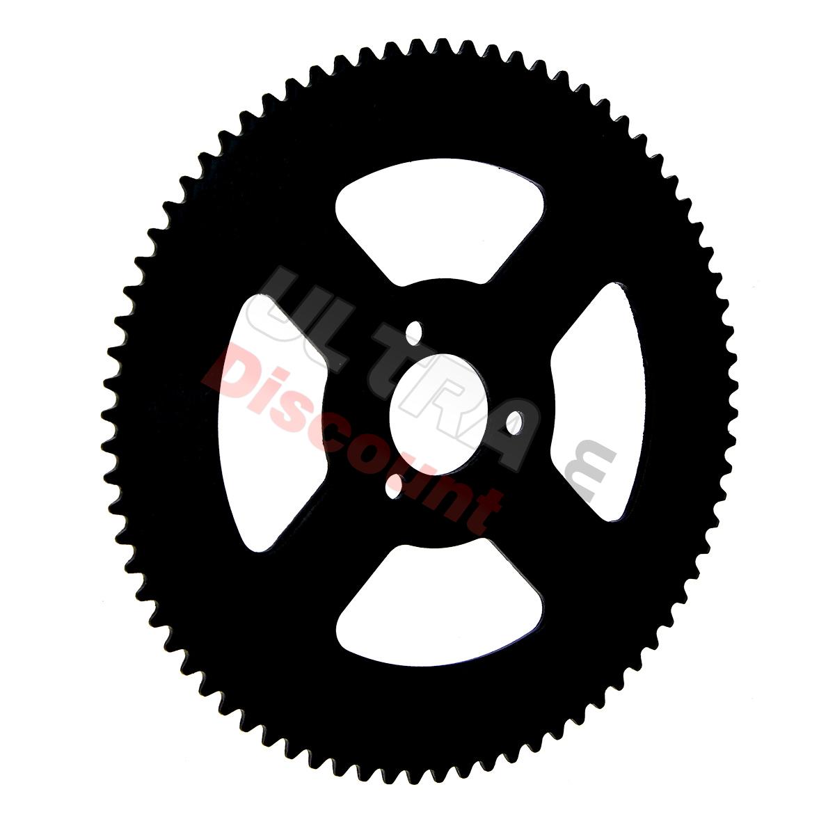 Couronne Renforcée 78 Dents Petit Pas H25 pour Pocket Supermotard (3 Trous - 4 Branches - Ø26mm), Pièces Pocket Supermotard