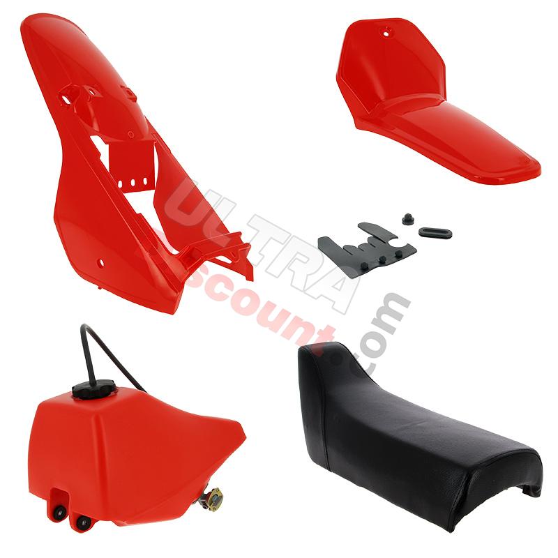 Carénage Complet pour Yamaha PW80 (Rouge), Pièces YAMAHA PW80