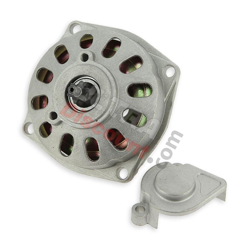 Cloche d'embrayage + capot + pignon 6 dents type2, Pieces pocket quad Cloche d'embrayage + capot + pignon 6 dents type2, Pieces pocket quad