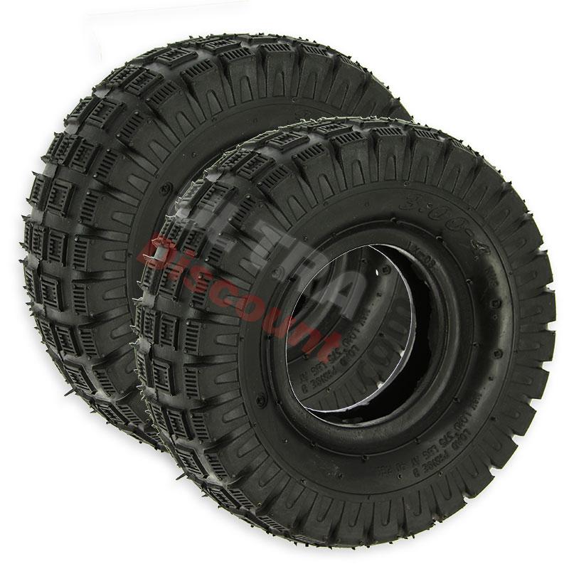 Jeu de 2 Pneus 3.00-4 Tétines pour pocket quad, Pieces pocket quad Jeu de 2 Pneus 3.00-4 Tétines pour pocket quad, Pieces pocket quad