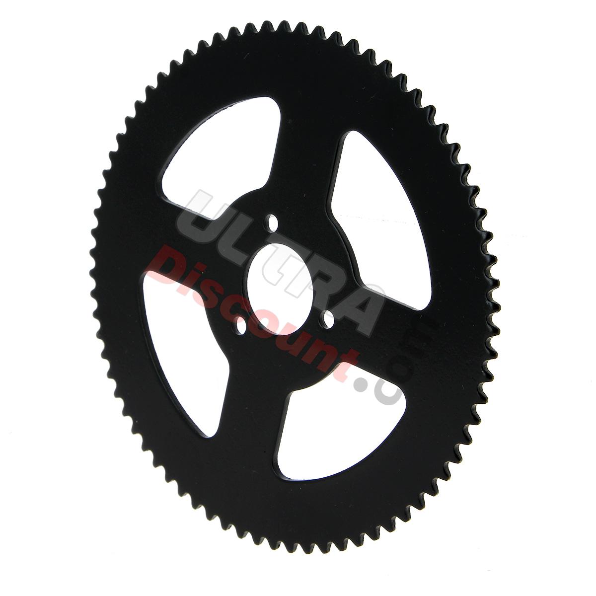 Couronne Renforcée 74 Dents Petit Pas H25 pour Pocket Quad (3 Trous - 4 Branches - Ø26mm), Pieces pocket quad