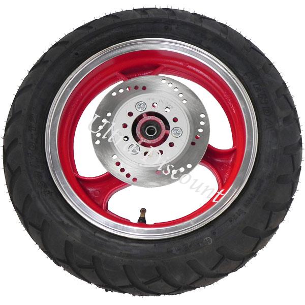 Roue Avant Scooter Chinois 50cc ( rouge ), Pièces Scooter Jonway