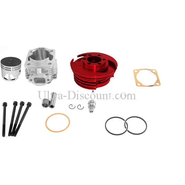 Kit 53cc 4 transferts axe 10mm Rouge (Type C), Pièces Pocket Supermotard