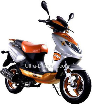 Scooter 4 temps 50cc Orange, Scooter Chinois 50cc