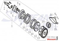 Disque d'embrayage pour Skyteam 125cc Bilder 1