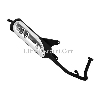 Pot d'échappement pour scooter Baotian BT49QT-9 (type 2), Pieces Baotian BT49QT-9