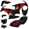 Carenage Pocket bike 47-49cc (Noir-Rouge), Pièces Pocket Bike