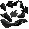 Carenage Noir adaptable sur Dirt bike CRZ + selle, Pieces Dirt Bike
