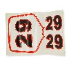 Autocollant pour carénage dirt bike Num 29, Pieces Dirt Bike
