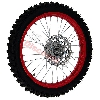 Roue Avant Complète 17'' Rouge pour Dirt Bike AGB30, Pieces Dirt Bike