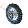 Roue Arrière Complète 12'' Bleue avec Crampons 12mm pour Dirt Bike AGB27, Pieces Dirt Bike
