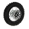 Roue Arrière Complète 12'' Noire avec Crampons 12mm pour Dirt Bike AGB27, Pieces Dirt Bike