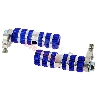 Cale pieds en aluminium Bleu TAF01, Pièces Pocket Bike