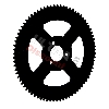Couronne Renforcée 78 Dents Petit Pas H25 pour Pocket MTA4 (3 Trous - 4 Branches - Ø26mm), Pièces Pocket Blata MT4