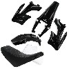 Carenage dirt bike Noir + selle type AGB27, Pieces Dirt Bike