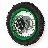 Roue Arrière Complète 12'' Verte pour Dirt Bike AGB27, Pieces Dirt Bike