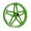 Jante arrière verte pocket bike Cross (10'', type 1 ), Pieces Dirt Nitro