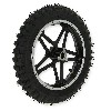 Roue arrière complète noir pocket bike Cross (10'', type 1 ), Pièces Pocket Cross